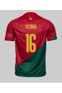 Portugali Vitinha #16 Jalkapallovaatteet Kotipaita MM-kisat 2022 Lyhythihainen